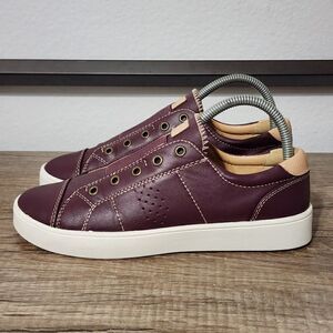 Spenco Malibu Lux Women's Slip-On Shoes Size 7.5 Burgundy